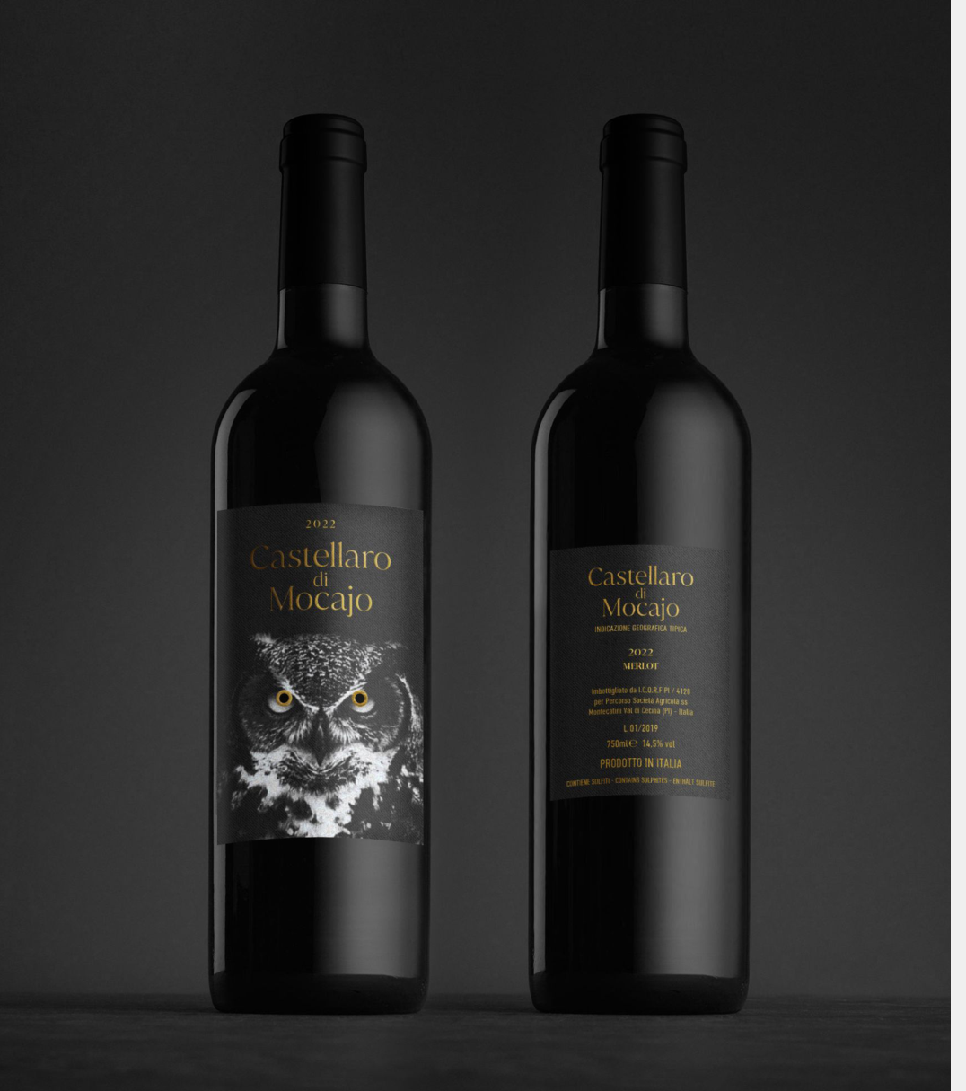Castellaro di Mocajo — front and back bottle